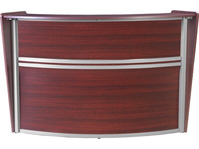 Regency Marque 72W Curved Reception Desk Workstation, Mahogany (77290MH)