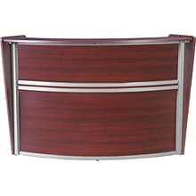 Regency Marque 72W Curved Reception Desk Workstation, Mahogany (77290MH)