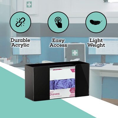 Viva Comfort Glove Dispenser, Black, 2/Pack (ADI902-01-BLK-MK-2PK)