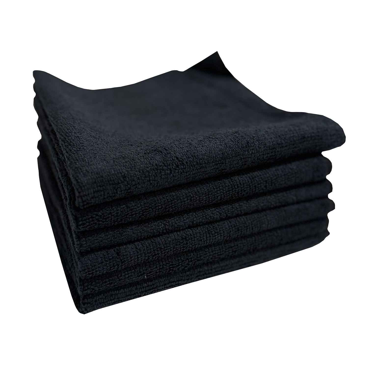 Petra A1 American Microfiber Cleaning Towels, 14 x 14, Black, 39 lbs., 300 Towels/Carton (HSKMIC-ELC)