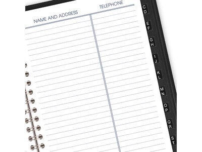 2025 AT-A-GLANCE DayMinder 5" x 8" Weekly Appointment Book, Faux Leather Cover, Black (G210-00-25)