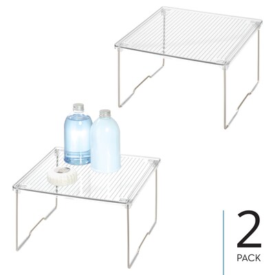 iDESIGN Stackable Cabinet Shelf Riser, Clear, 2/Pack (28988M2)