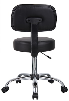 Boss Be Well Armless Medical Spa Professional Drafting Stool, Black (B245-BK)