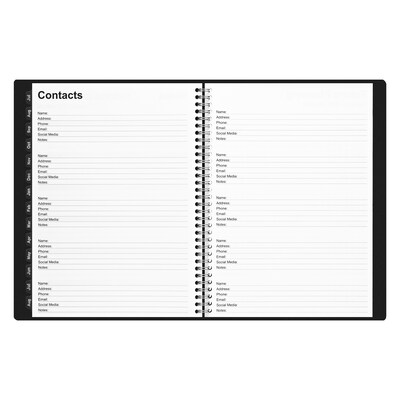 2026–2027 Staples 8" x 11" Academic Weekly and Monthly Planner, Black (ST23572-27)