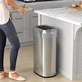 iTouchless Dual-Deodorizer Stainless Steel Trash Can, 16 gal., Brushed Steel (OL16STV)