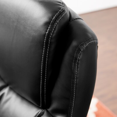 La-Z-Boy Delano Ergonomic Faux Leather Swivel Executive Big & Tall Chair, Black (45833A)