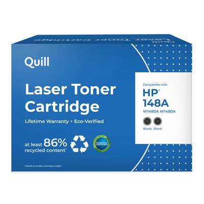 Quill 148A Remanufactured Black Standard Yield Toner Cartridge Replacement for HP W1480A, 2/PK (QULW1480AR2PK)