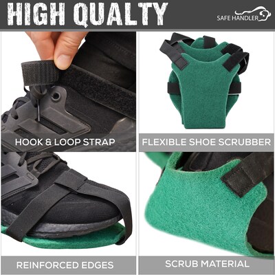 BISON LIFE Washable Shoe Scrubber, Adult, Green, 60/Pair (BPSH-ES-WSG-1G-60)