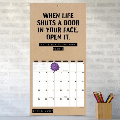 2027 TF Publishing Anti-Affirmations 12" x 12" Monthly Wall Calendar, Multicolored (27-1100)