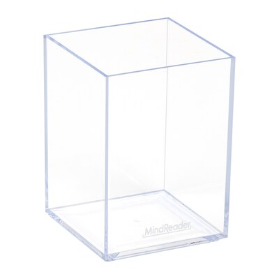 Mind Reader Plastic Pen Cup Holder, Clear (ACPEN-CLR)