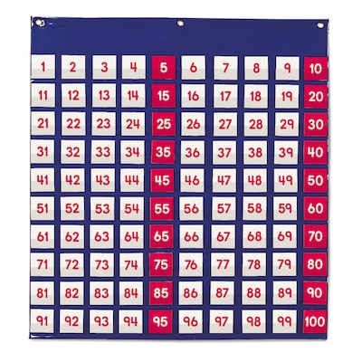 Learning Resources Hundreds Pocket Chart, 26"W x 27-1/2"H (LER2208)