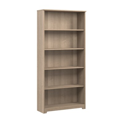 Bush Furniture Cabot 66H 5-Shelf Bookcase with Adjustable Shelves, Ash Gray (WC31266)