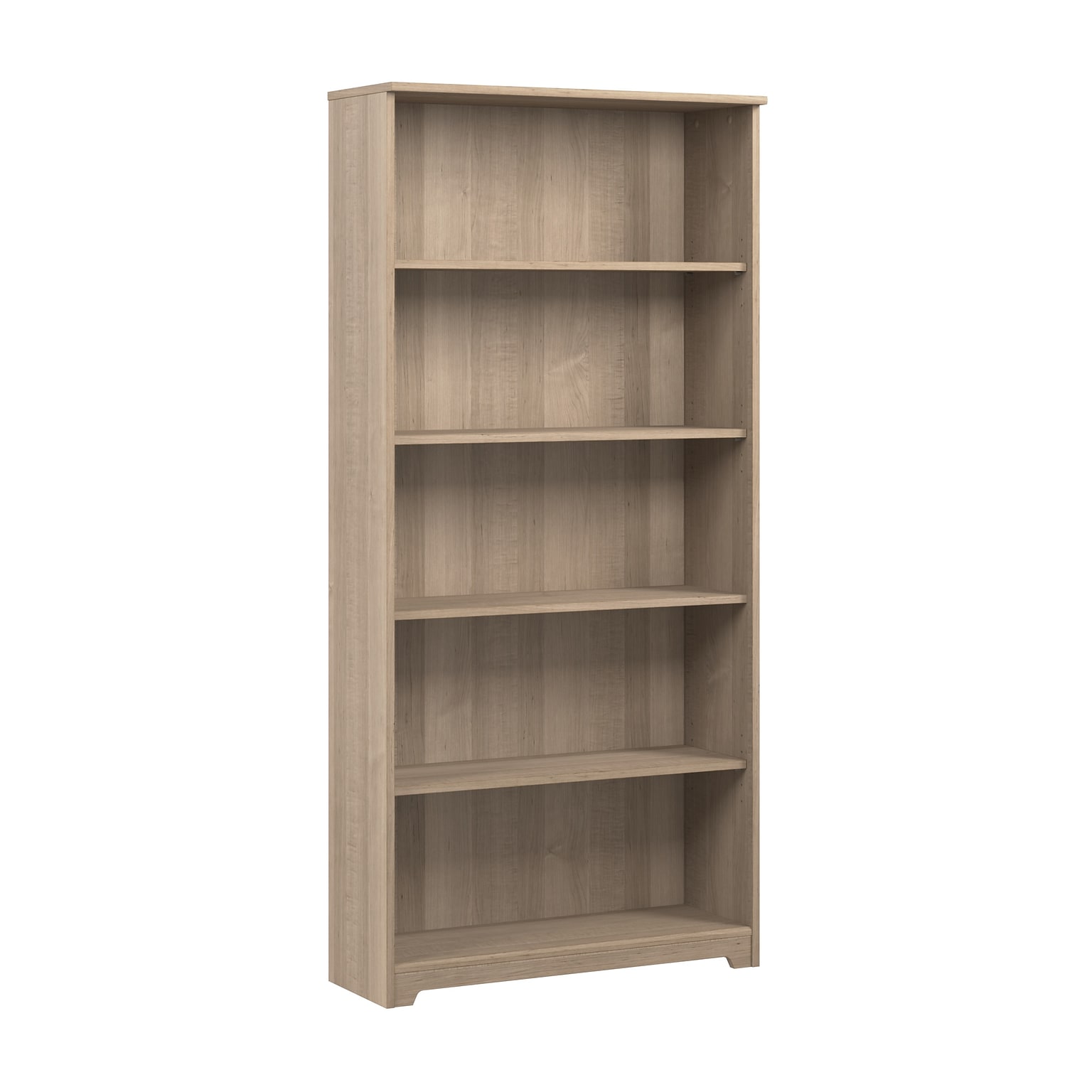 Bush Furniture Cabot 66H 5-Shelf Bookcase with Adjustable Shelves, Ash Gray (WC31266)