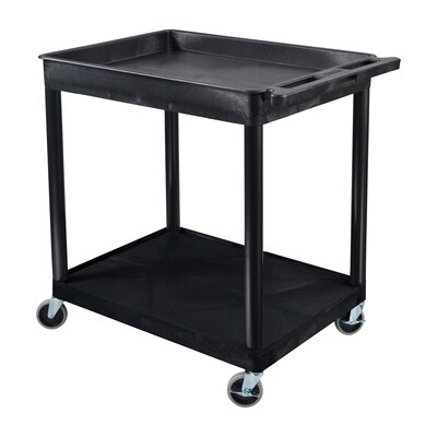 Luxor ENDURA XL 2-Shelf Utility Cart, Black (TC12-B)