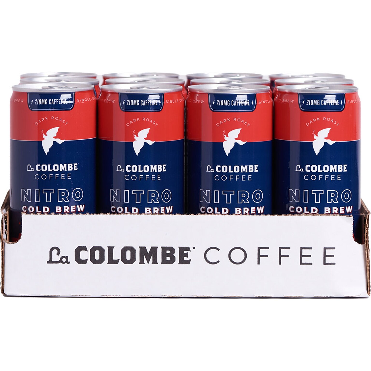 La Colombe Nitro Extra Bold Caffeinated Cold Brew Coffee, Dark Roast, 9 fl. oz., 12/Carton