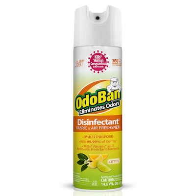 OdoBan Ready to Use Disinfectant Air Freshener & Deodorizer Spray, 14.6 oz., Citrus Scent (910601-14