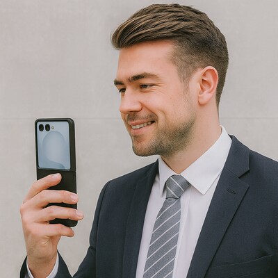 SaharaCase Venture Series Slim Case for Galaxy Z Flip7, Scorpion Black (CP00860)