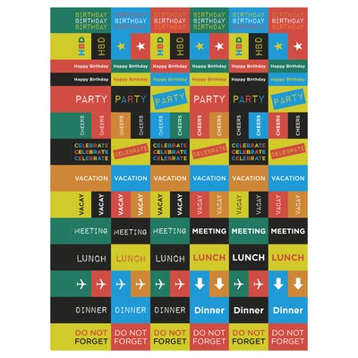 2025-2026 TF Publishing Stamp Out 6.5" x 89" Academic Year Weekly & Monthly Planner, Paperboard Cover, Multicolored (AY26-9202)