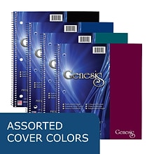 Roaring Spring Paper Products 1-Subject Notebooks, 9 x 11, College Ruled, 100 Sheets, Assorted Col
