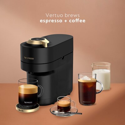 Nespresso Vertuo Pop+ Coffee and Espresso Machine Combination, Black/Gold (BNV125MTB1BUC1)