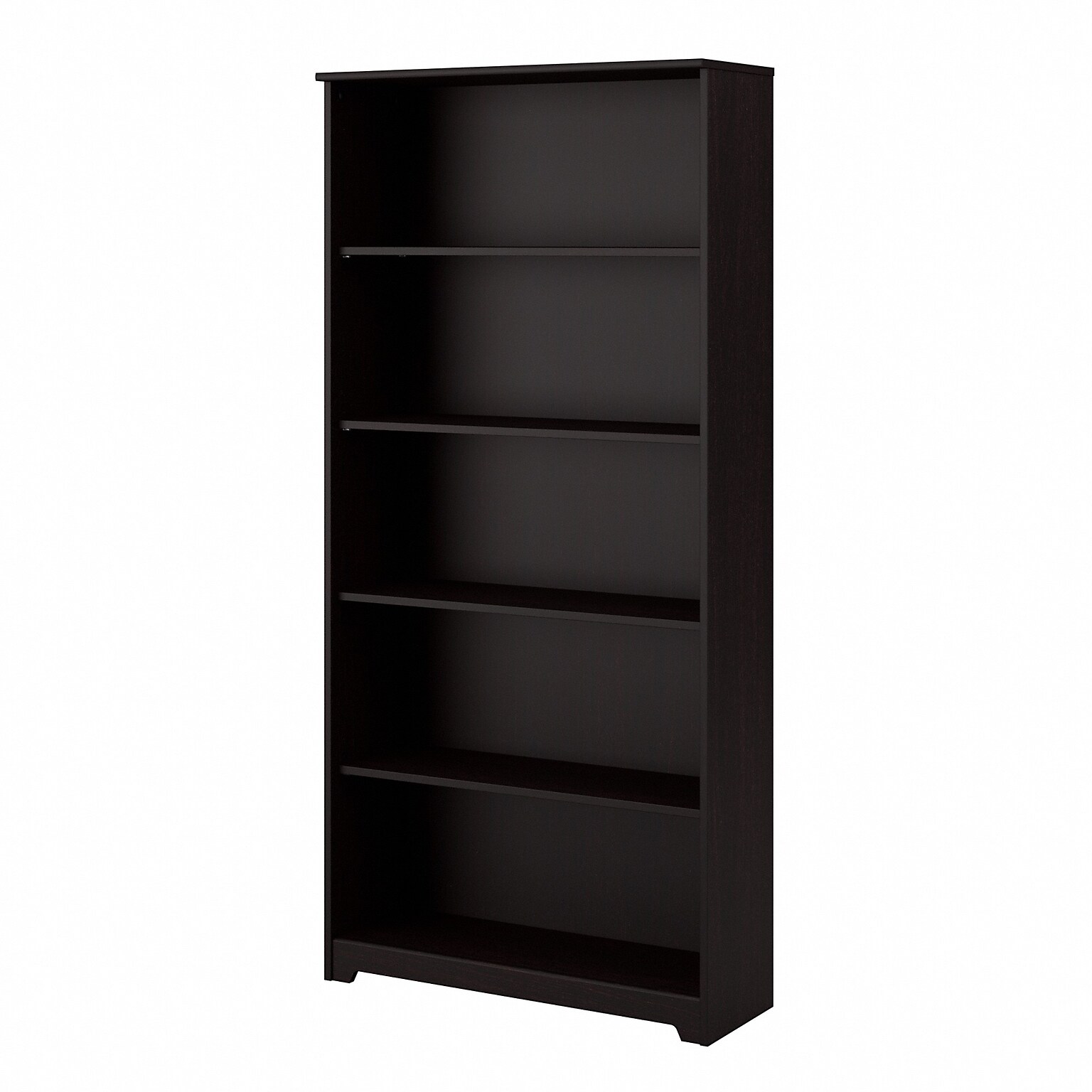 Bush Furniture Cabot 66H 5-Shelf Bookcase with Adjustable Shelves, Espresso Oak Laminated Wood (WC31866)