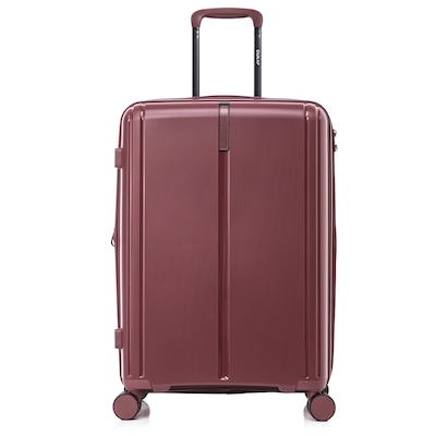 DUKAP Airley 25.79" Hardside Suitcase, 4-Wheeled Spinner, TSA Checkpoint Friendly, Wine (DKAIR00M-WIN)
