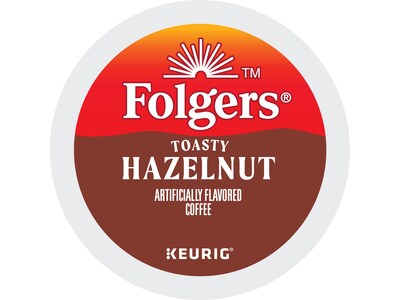 Folgers Toasty Hazelnut Coffee Keurig K-Cup Pods, Medium Roast, 96/Box (6109CT)