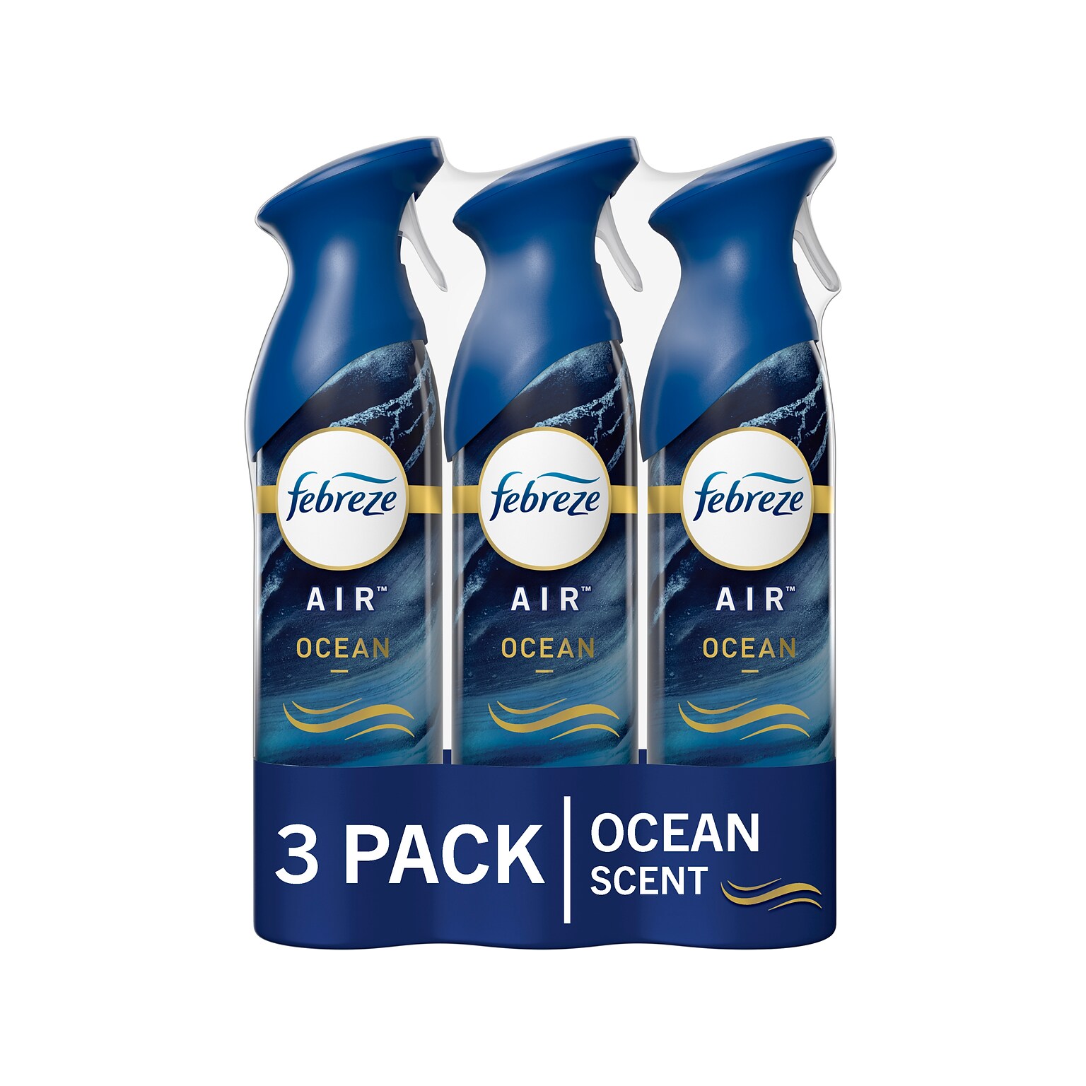 Febreze Air Freshener Spray, Ocean Scent, 8.8 oz., 3/Pack (43888)