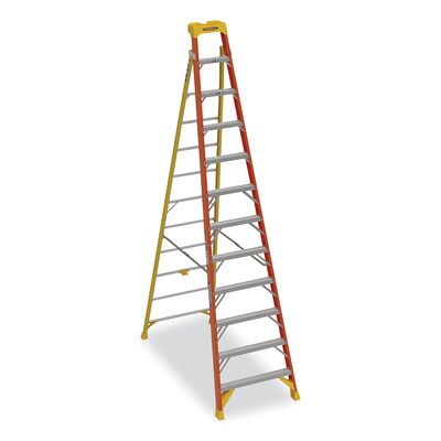 Werner 12 Fiberglass Leaning Ladder, 300 lbs. Capacity (L6212)
