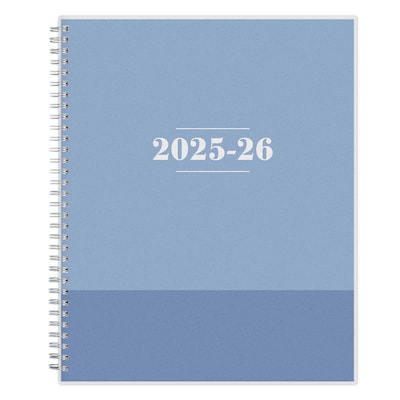 2025-2026 Blue Sky Colorblock 8.5 x 11 Academic Year Weekly & Monthly Planner, Plastic Cover, Blue