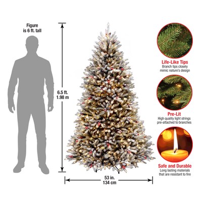 National Tree Company Snowy Dunhill® Fir Artificial Christmas Trees DUF-300-65