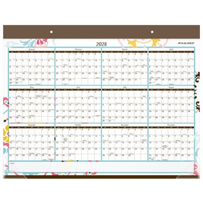 2027 AT-A-GLANCE Suzani 21.75" x 17" Monthly Desk Pad Calendar (SK17-704-27)