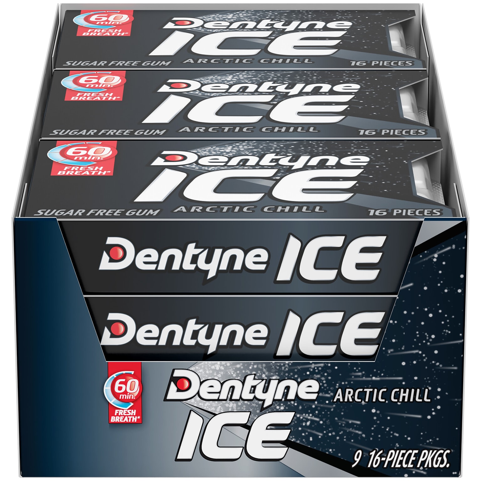 Dentyne Ice Sugar Free Arctic Chill Gum, 9 Packs/Box (VAM05109)