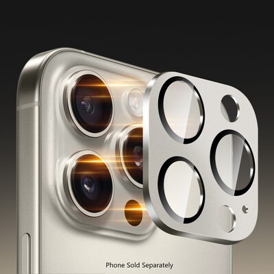 SaharaCase Ultra-Strong Camera Lens Protector for Apple iPhone 16 Pro and 16 Pro Max, Natural Titanium, 2/Pack (ZD00163)