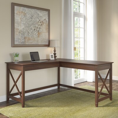 Bush Furniture Key West 60"W L Shaped Desk, Bing Cherry (KWD160BC-03)