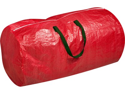 Honey-Can-Do Christmas Tree Storage Bag with Zipper, Polyethylene, Red (SFT-08361)