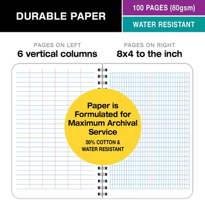 ELAN Field Surveying Computation Notebooks, 4.63" x 7.25", 100 Sheets, Orange (E64-8X4W ORG-6)