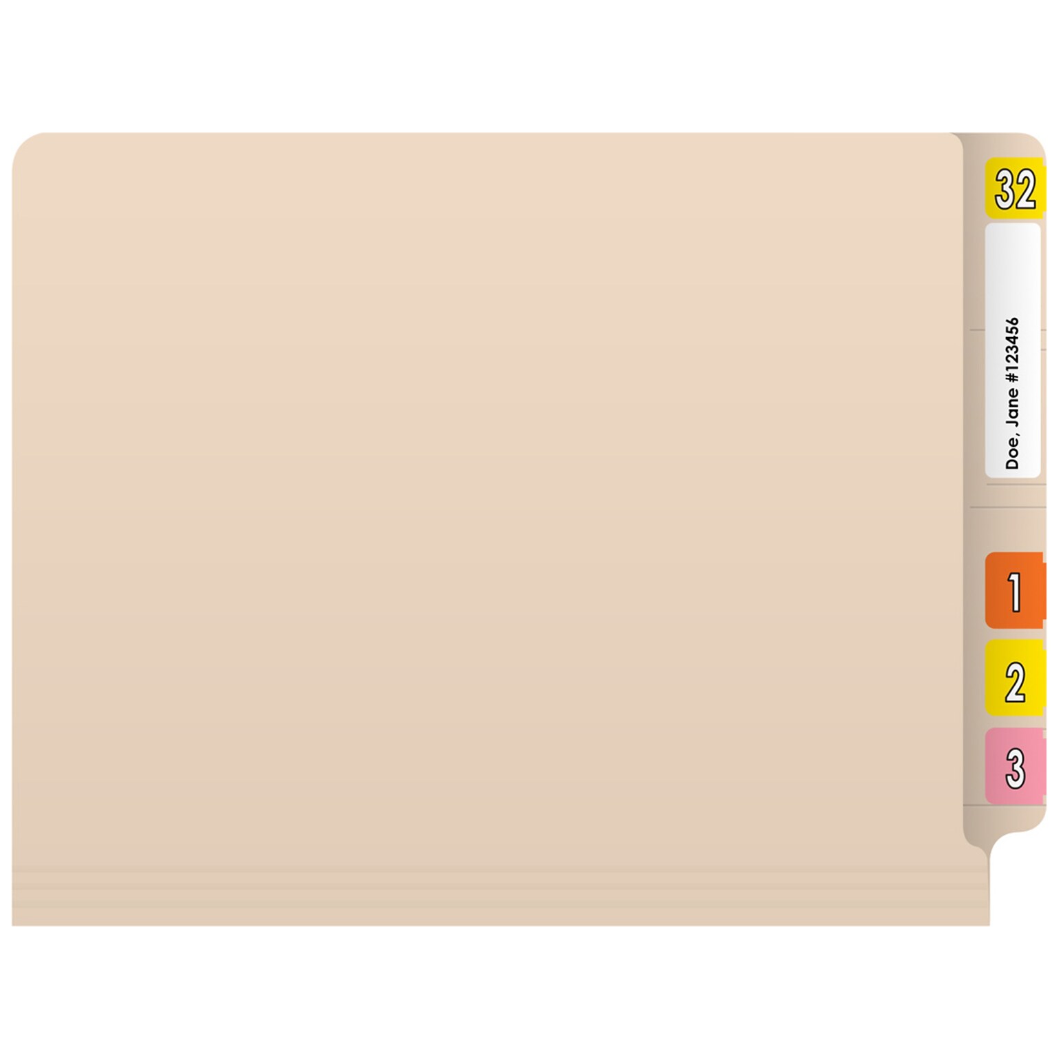 Medical Arts Press End Tab File Folder, Straight-Cut, Letter Size, Manila, 50/Box (S-01103-50-3)