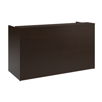 Bush Business Furniture Arrive 72W Reception Desk with Shelf and Mobile File Cabinet, Mocha Cherry