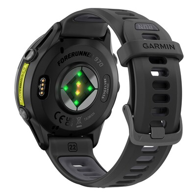 Garmin Forerunner 970 Smartwatch, GPS, 47mm, Carbon Gray & Black Silicone Band (010-02969-00)