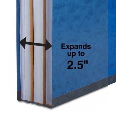 Staples® Moisture Resistant Classification Folders, 2-Dividers, 2.5" Expansion, Letter Size, Dark Blue, 10/Box (ST614620-CC)