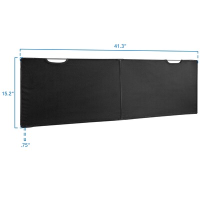 Mount-It! 15"H x 42"W Under Desk Privacy Panel with Mesh Storage Pockets, Black (MI-7250)