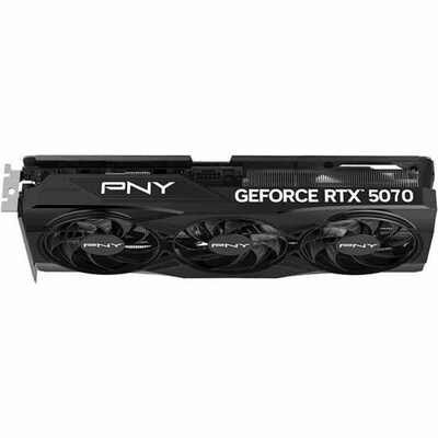 PNY NVIDIA GeForce RTX 5070 PCI Express 5.0 x16 12GB GDDR7 Gaming Graphics Card, 2325 Core, 28000MHz, Black (VCG507012TFXPB1)