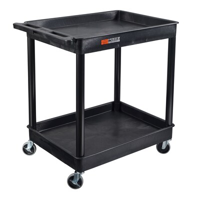 Luxor ENDURA XL 2-Shelf Utility Cart, Black (TC11-B)