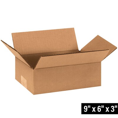 9 x 6 x 3 Shipping Boxes, 32 ECT, 25/Bundle (963)