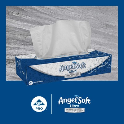 Angel Soft Ultra Professional Series Standard Facial Tissues, 2-Ply, 125 Sheets/Box, 10 Boxes/Pack (4836014)