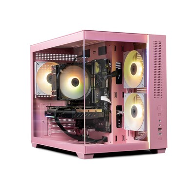 Skytech Gaming Aurora Desktop Computer, NVIDIA GeForce RTX 5060, Intel Core i5-1400F, 16GB RAM, 1TB SSD, Windows 11, Pink