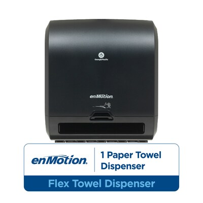 enMotion® Flex Mini Automated Touchless Roll Paper Towel Dispenser by GP PRO, Black, 11.750”Wx7.830”Dx13.280”H (59798)