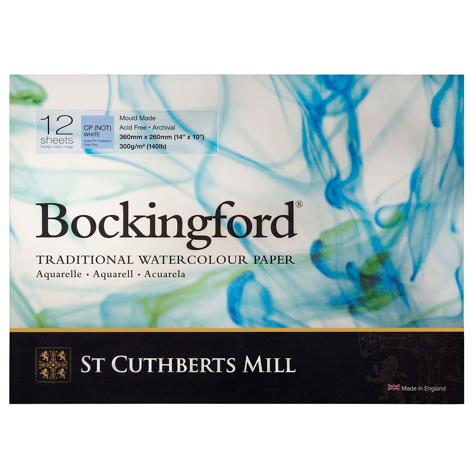 St Cuthberts Mill Bockingford 14 x 10 Watercolor Sketch Pad, 12 Sheets/Pad (STCT47130001011D)