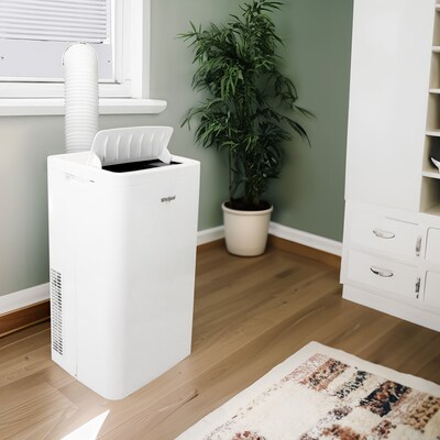 Whirlpool 115-Volt 14,000 BTU Portable Air Conditioner with Remote, White (WHNP141AW)